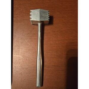 Vintage Tala Meat Tenderizer Mallet Aluminum Made in England Dual Sided Silver